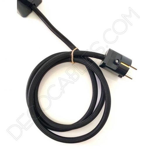 Base múltiple alargadera con interruptor en color negro 2 Base múltiple alargadera con cable textil