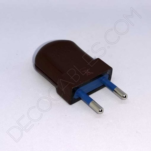 Clavija bipolar modelo vintage para lámparas en varios colores