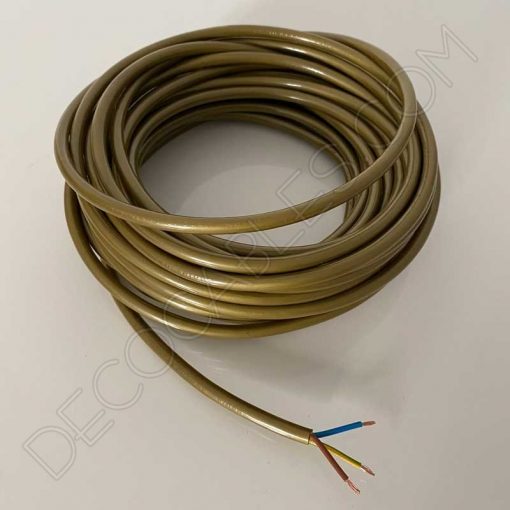 cable eléctrico de silicona dorado 3x0.75