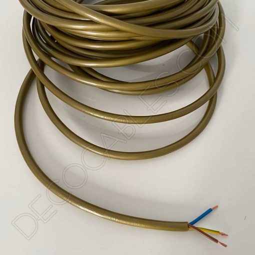 cable eléctrico de silicona dorado 3x0.75