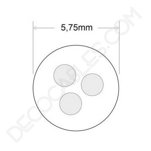 Cable Decorativo de Silicona (Transparente) 3x0,75 6 Cable redondo transparente 3x0,75mm plata silver
