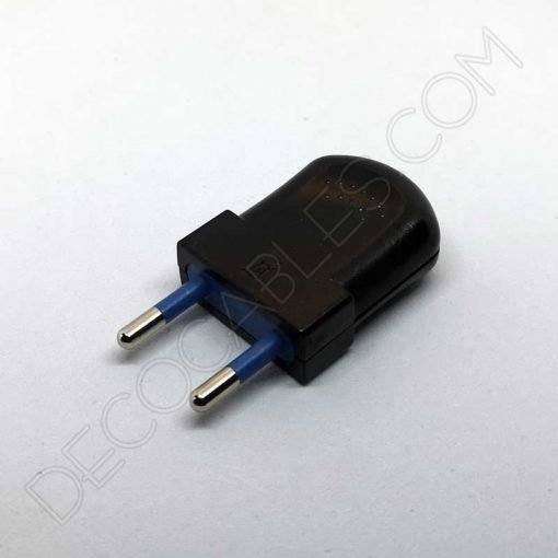 Clavija decorativa vintage para lámparas negra