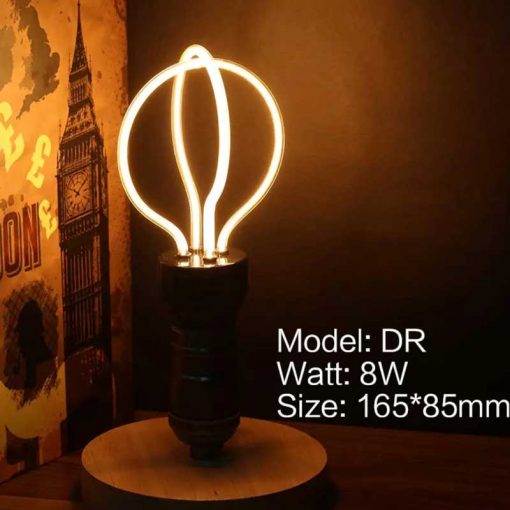 Bombilla filamento led globo doble filamento serie Art Geométrica