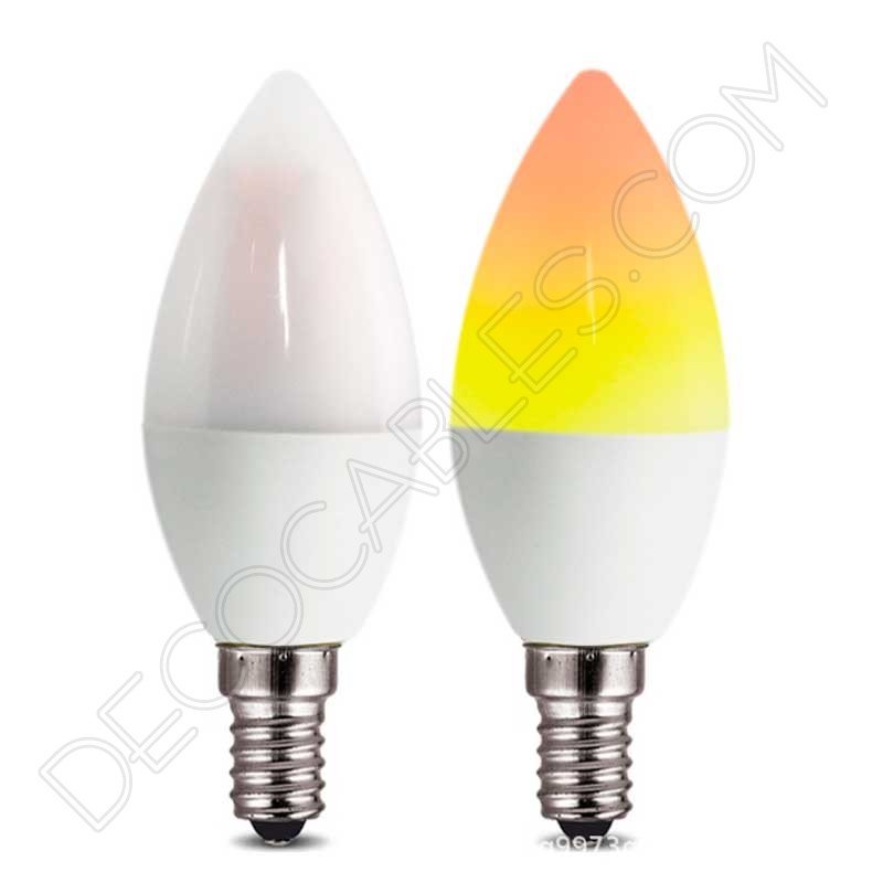 Bombilla vela led efecto llama E14 Bombilla vela led efecto llama E14