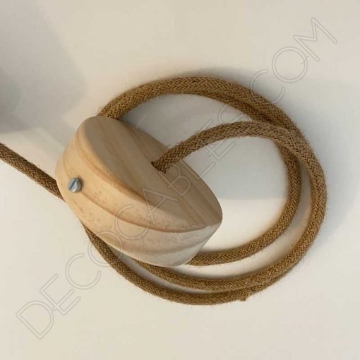 Lámpara colgante de cuerda de cáñamo redonda