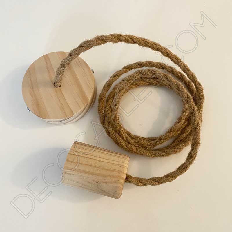 Lámpara colgante de cuerda de cáñamo trenzada Lámpara colgante de cuerda de cáñamo trenzada