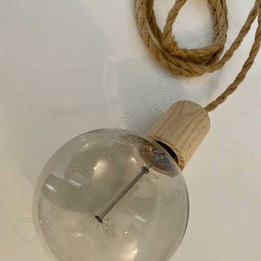 Lámpara colgante de cuerda de cáñamo trenzada 3 Lámpara colgante de cuerda de cáñamo trenzada