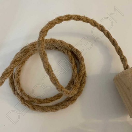 Lámpara colgante de cuerda de cáñamo trenzada