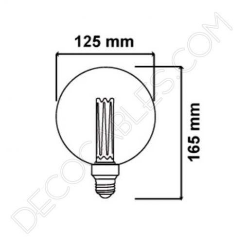 Bombilla Edison Globo led decoración Vintage ámbar 3 Bombilla Edison globo decorativa Vintage ámbar