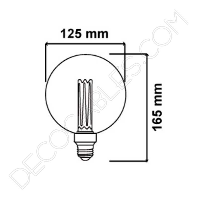Bombilla Edison globo decorativa Vintage ámbar Bombilla Edison globo decorativa Vintage ámbar