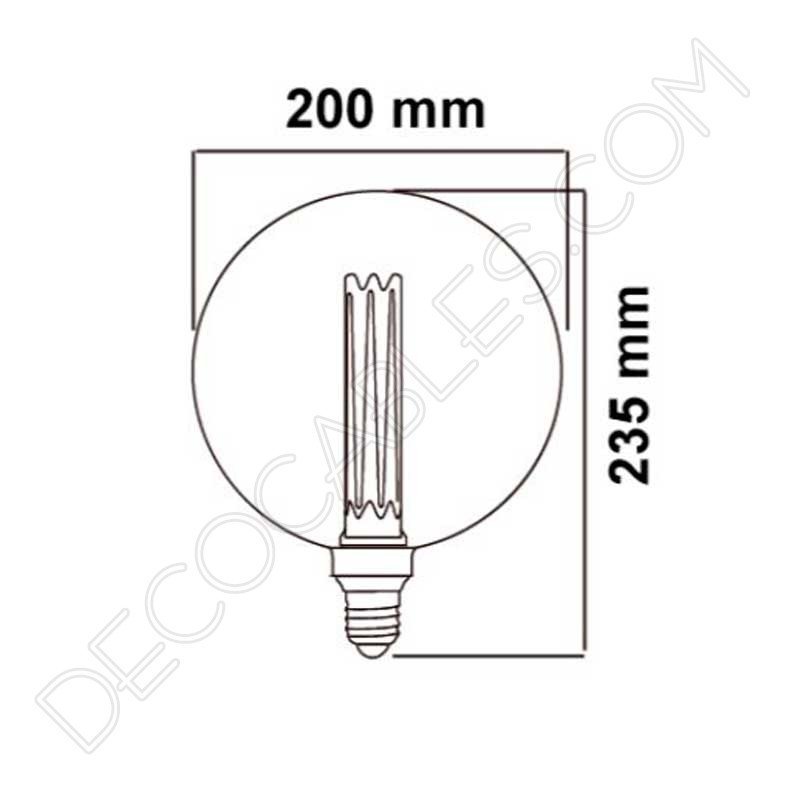 Bombilla Edison globo maxi decorativa Vintage ámbar Bombilla Edison globo maxi decorativa Vintage ámbar