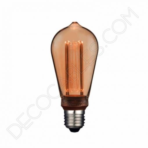 Bombilla Edison Pebetero led decoración Vintage ámbar 2 Bombilla Edison pebetero decorativa Vintage ámbar