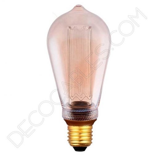 Bombilla Edison Pebetero led decoración Vintage ámbar 1 Bombilla Edison pebetero decorativa Vintage ámbar
