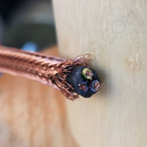 cable eléctrico forrado de malla metálica 3x0.75