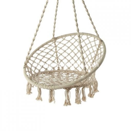 Silla columpio colgante macramé 2 Silla columpio colgante macramé 5