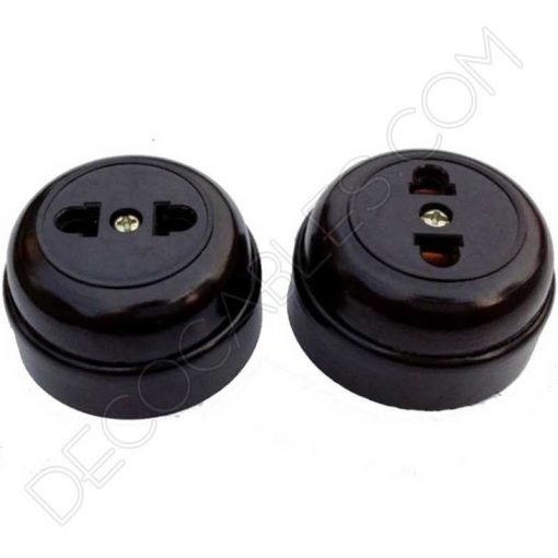 Enchufe de superficie Retro Vintage 4 Enchufe superficie Retro vintage