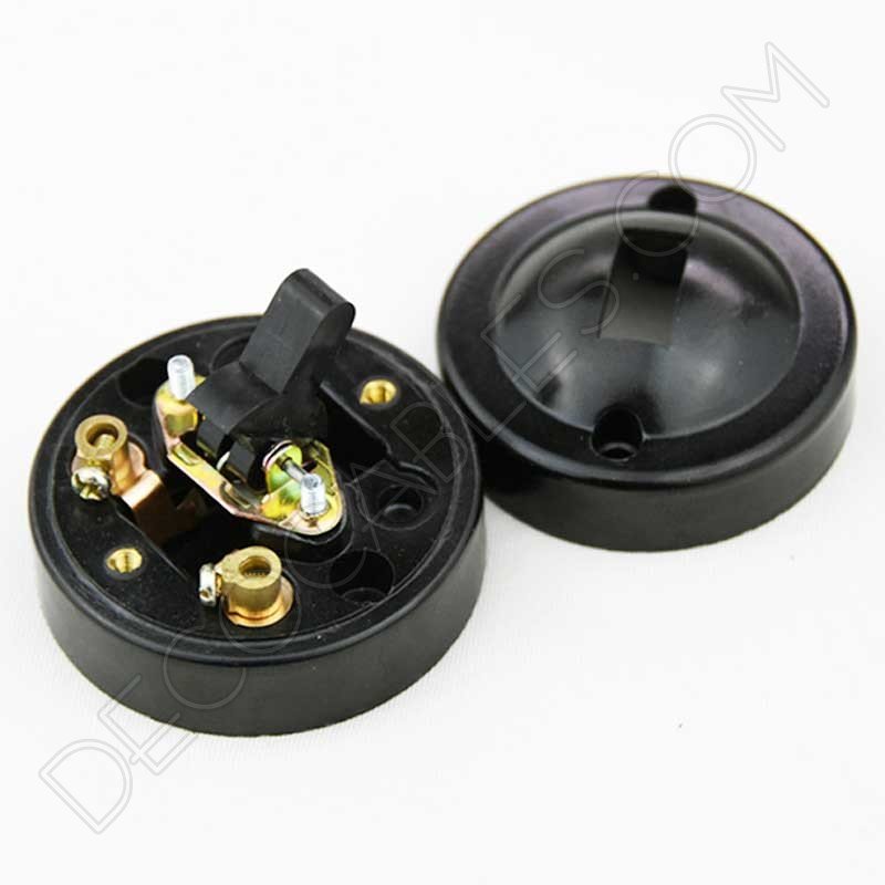 Interruptor de superficie estilo retro vintage en baquelita Interruptor de superficie estilo retro vintage en baquelita