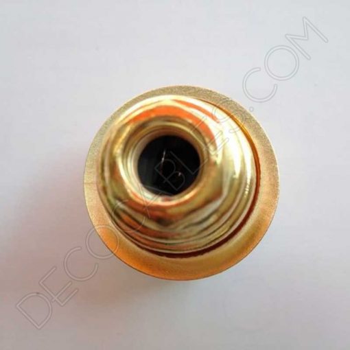 Portalámparas metálico Vintage con arandela E14 dorado 3 Portalámparas dorado latón E14 con arandelas