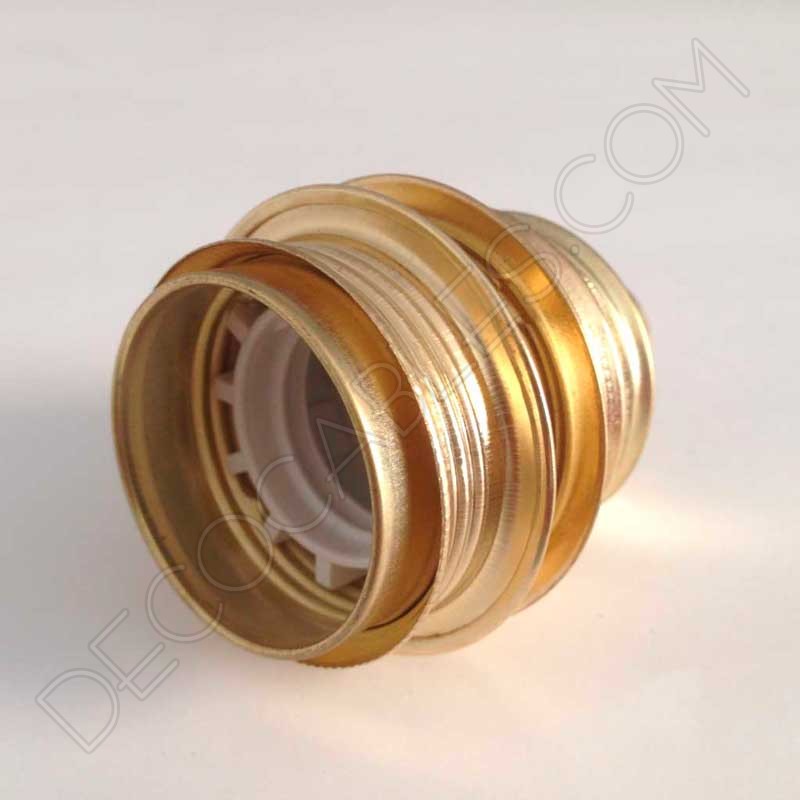 Portalámparas metálico dorado para pantallas Portalámparas metálico dorado para pantallas