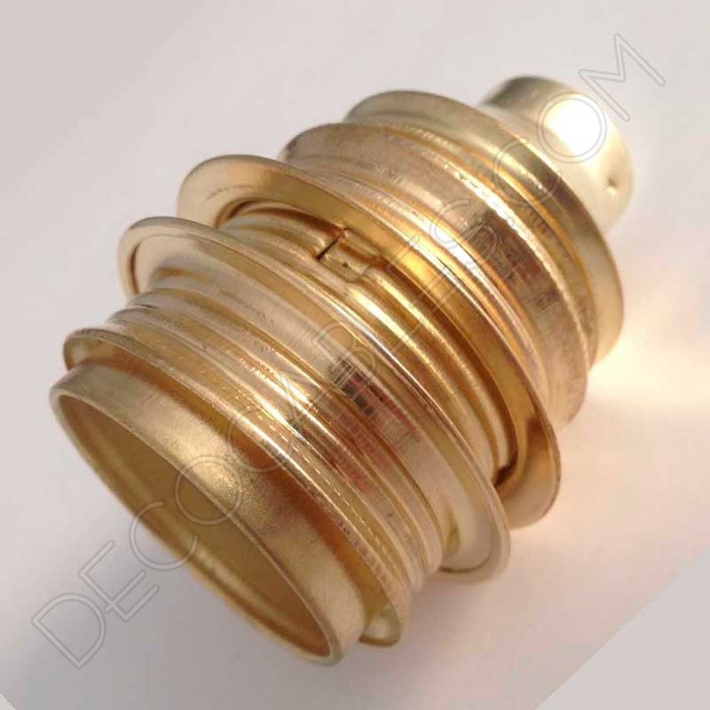 Portalámparas metálico dorado para pantallas Portalámparas metálico dorado para pantallas