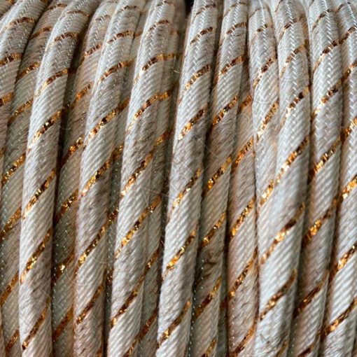 Cable textil eléctrico lino y cobre 1 Cable textil eléctrico lino y cobre