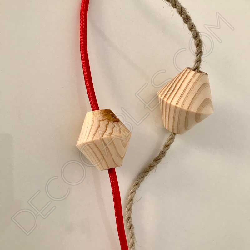 Rombos de madera para cables de lámparas Rombos de madera para cables de lámparas