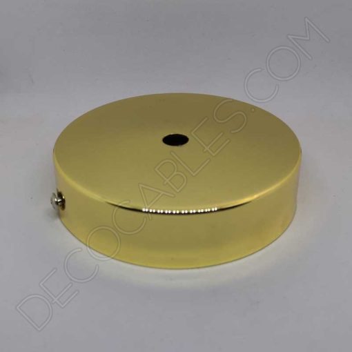 Soporte metálico para lámpara 1 orificio (diámetro 10 cm) 4 Soporte de techo para lámparas metálico oro brillo