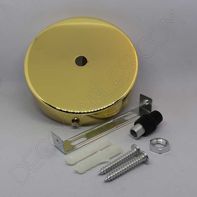 Soporte de techo para lámparas metálico oro brillo Soporte de techo para lámparas metálico oro brillo