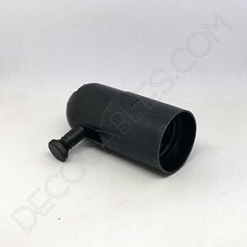Portalámparas de baquelita con regulador intensidad 2 Portalámparas con regulador negro