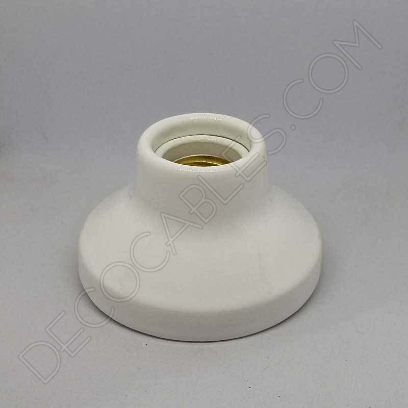 Portalámparas zócalo cerámico modelo elektra blanco Portalámparas zócalo cerámico modelo elektra blanco