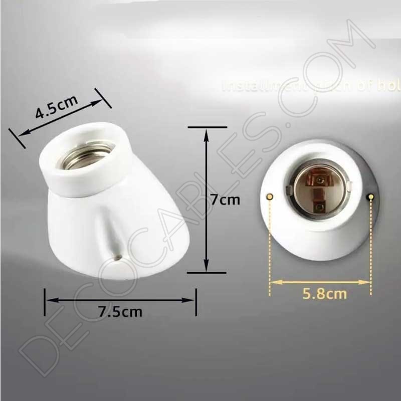 Portalámparas esmaltado porcelana curvo Portalámparas esmaltado porcelana curvo