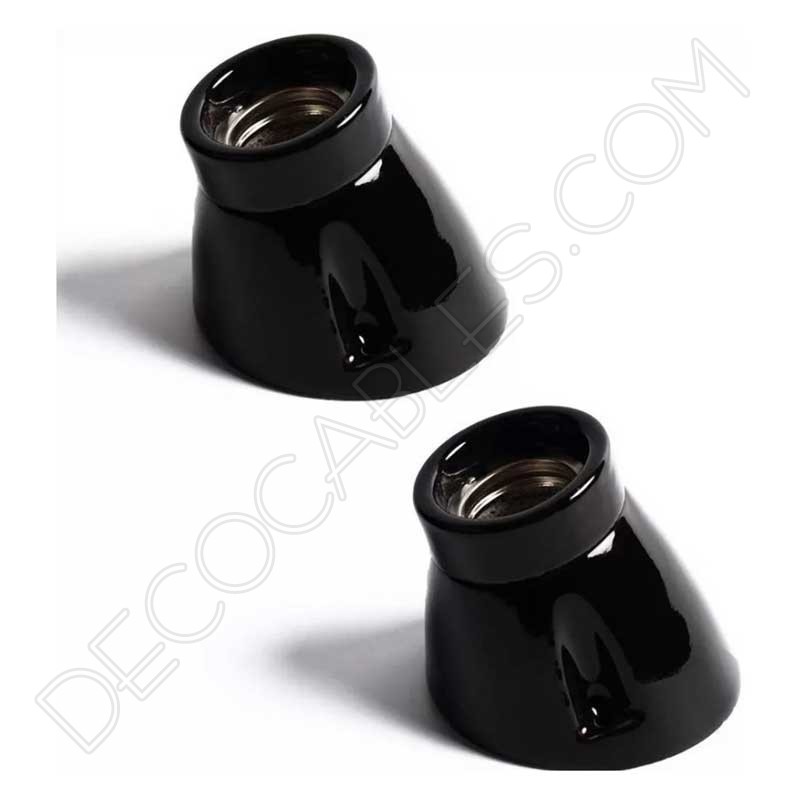 Portalámparas esmaltado porcelana curvo Portalámparas esmaltado porcelana curvo