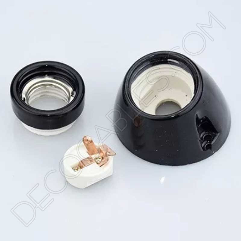 Portalámparas esmaltado porcelana curvo Portalámparas esmaltado porcelana curvo