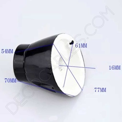 Portalámparas zócalo inclinado de porcelana 5 Portalámparas esmaltado porcelana curvo