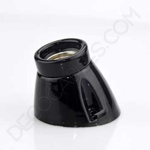 Portalámparas zócalo inclinado de porcelana 4 Portalámparas esmaltado porcelana curvo