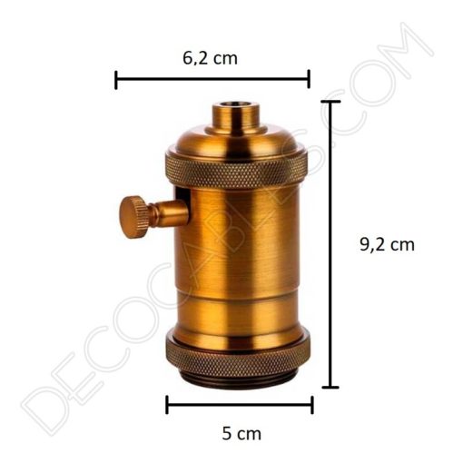 Portalámparas vintage de latón con regulador de intensidad 4 Portalámparas con regulador en latón