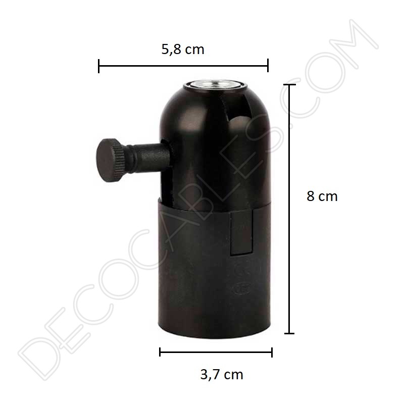 Portalámparas con regulador negro Portalámparas con regulador negro