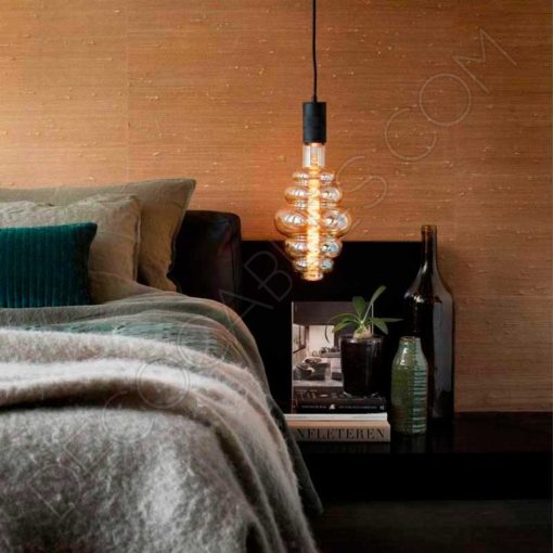 Bombilla gigante led ámbar modelo ondas