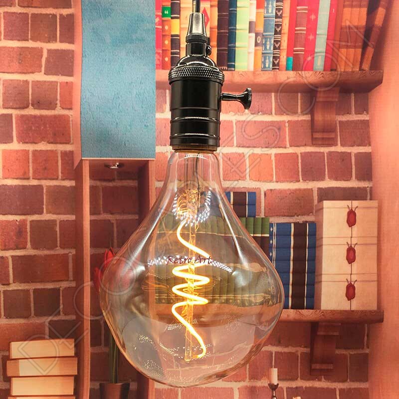 Bombilla maxi ámbar filamento led modelo irregular Bombilla maxi ámbar filamento led modelo irregular