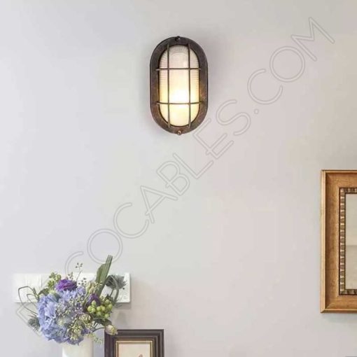 Lámpara aplique ojo de buey modelo industrial