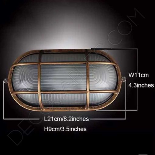 Lámpara aplique ojo de buey modelo industrial