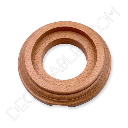 Base de madera para interruptor y enchufe cerámico Vintage