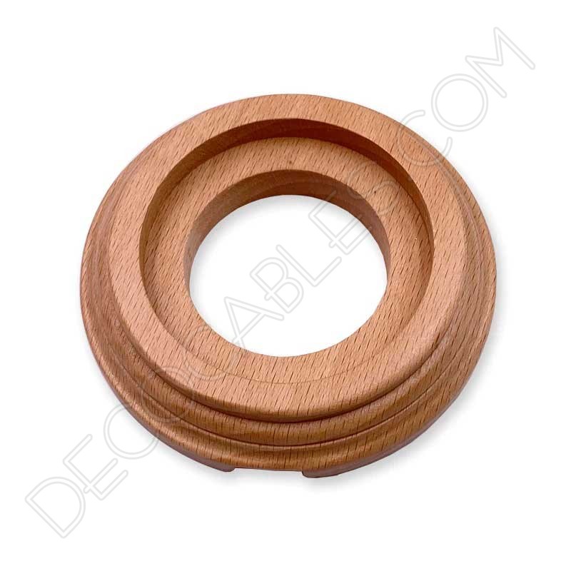 Base de madera para interruptor y enchufe cerámico Vintage Base de madera para interruptor y enchufe cerámico Vintage