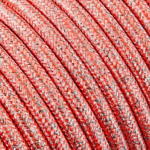 Cable textil eléctrico rosa pastel