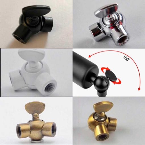 Rótula giratoria para lámparas con palomilla