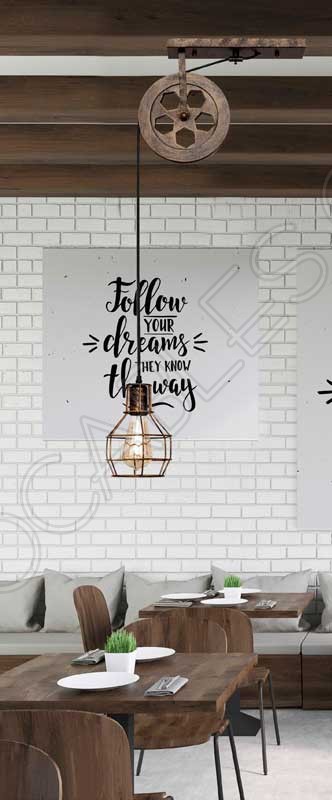 Aplique con polea estilo vintage rústico Aplique con polea estilo vintage rústico