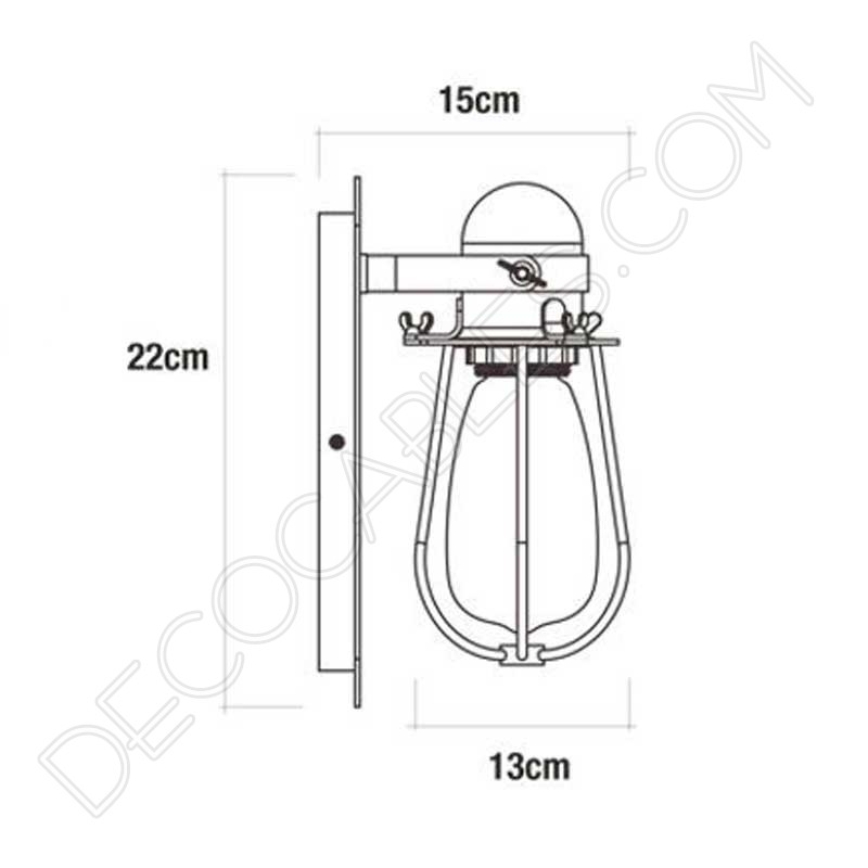 Aplique de pared vintage hierro Aplique de pared vintage hierro