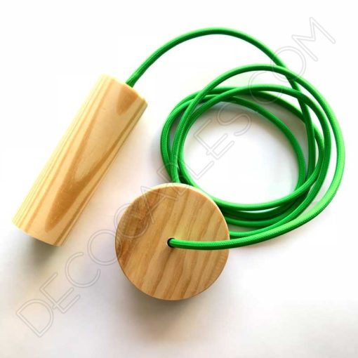 Decocables. Tienda de cables, de bombillas y de lámparas 18 Lámpara colgante de madera modelo cilindro