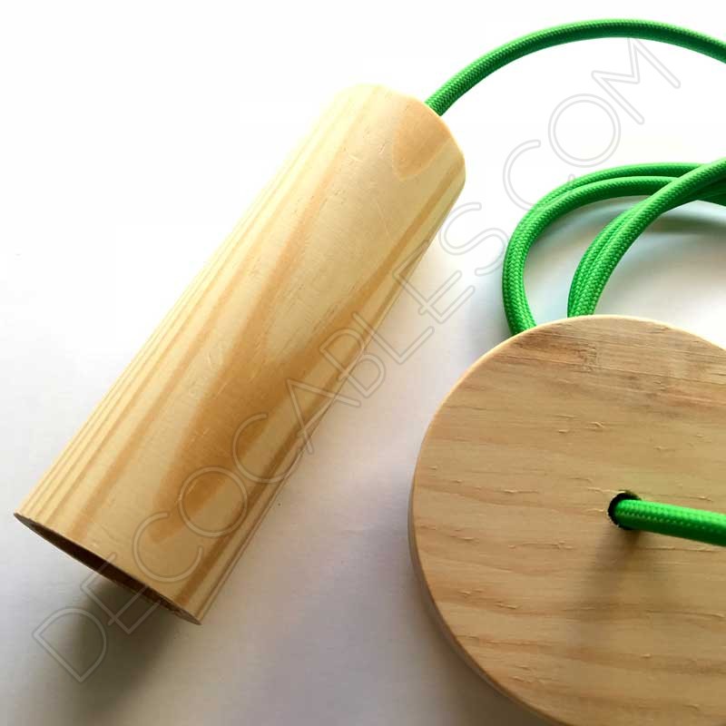 Lámpara colgante de madera modelo cilindro Lámpara colgante de madera modelo cilindro