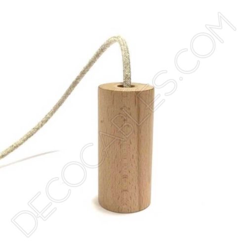 Lámpara Colgante de madera modelo cilindro (varios colores) 6 Lámpara colgante de madera modelo cilindro